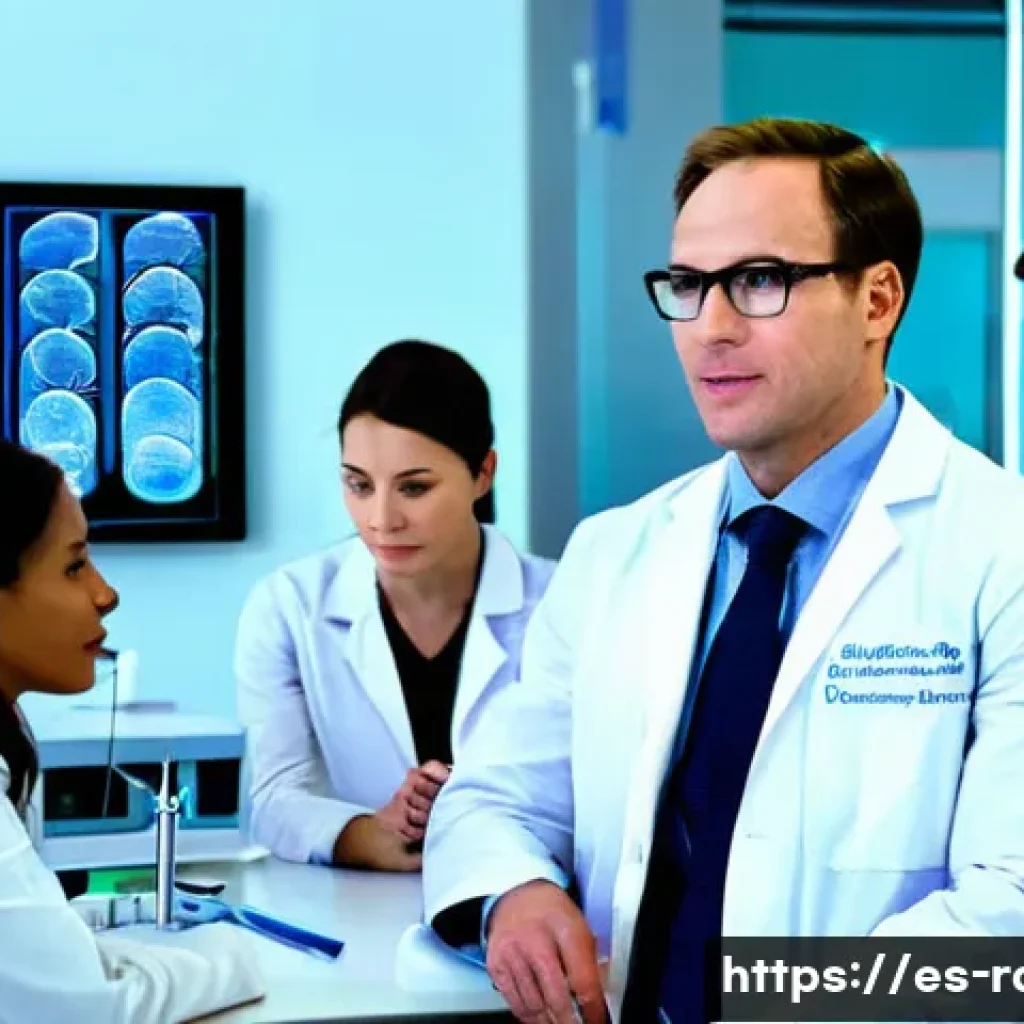 희귀 난치병 진료 전문 병원 - ---

**Image Prompt 2: Precision Medicine and Genetic Breakthroughs**

A sophisticated and hopeful i...