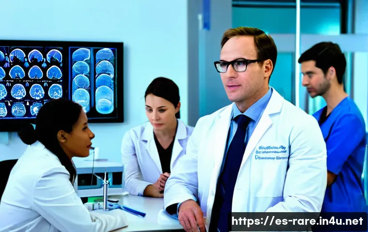 희귀 난치병 진료 전문 병원 - ---

**Image Prompt 2: Precision Medicine and Genetic Breakthroughs**

A sophisticated and hopeful i...