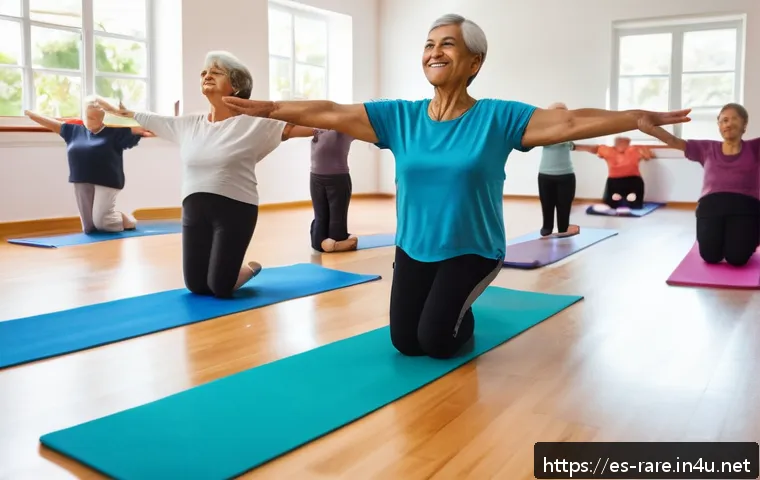 파킨슨병 치료비용 절감 팁 - A cozy community center in a Spanish-speaking neighborhood, where elderly Parkinson’s patients parti...